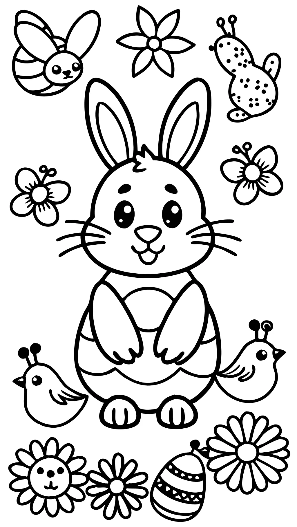 coloriages de lapin de Pâques gratuits